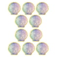 thumbnail image 2 of 9 inches Paper Plates Seashell Plates Party Supplies Disposable Iridescent for Teen Birthday Party Decorations 10Pcs, 2 of 6