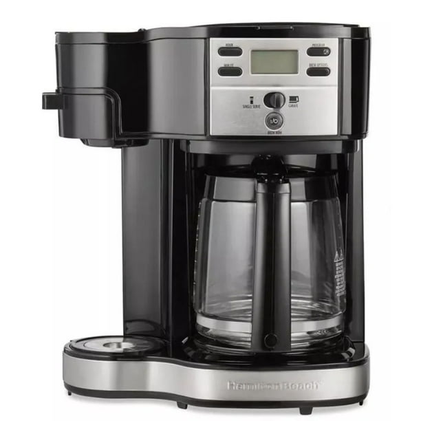 Cafetera Programable Hamilton Beach 2 Vías, 12 Tazas, Acero Inoxidable, Select-a-Brew (Reacondicionado)