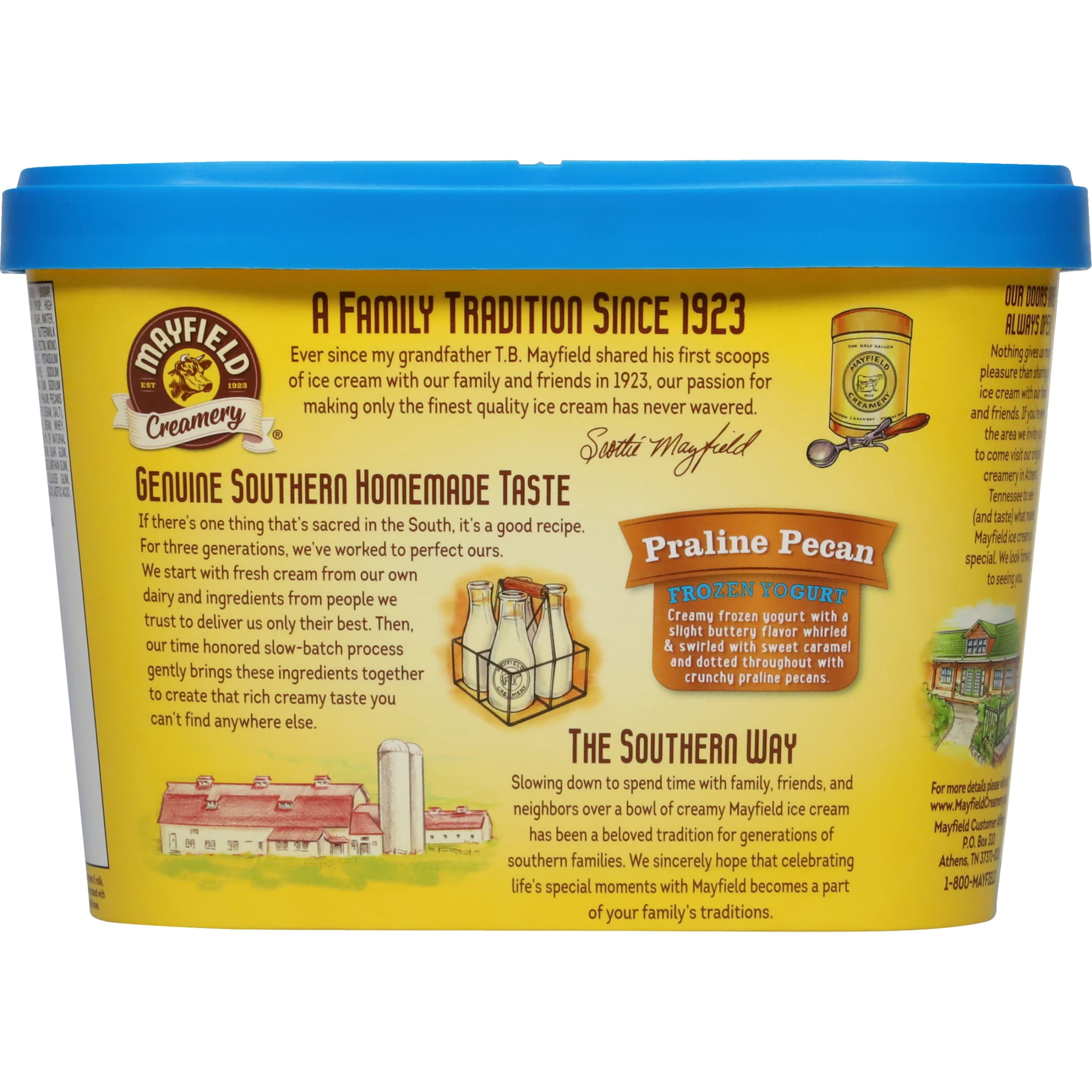 Mayfield Creamery Praline Pecan Frozen Yogurt 1.5 qt