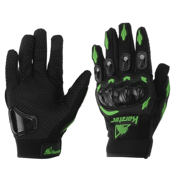 Unique Bargains Universal Riding Gloves Liners All Finger Gloves XXL for Motorcycle Cycling Polar Fleece Black Green
