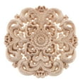 thumbnail image 2 of 8pcs Unpainted Wood Carved Flower Onlay Applique Furniture Craft Decal Ornaments, 2 of 8