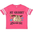 thumbnail image 3 of Inktastic My Granny Loves Me with Sloth and Hearts Boys or Girls Toddler T-Shirt, 3 of 5