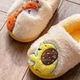 thumbnail image 5 of Hessimy Boys Girls Cozy House Slippers Warm Plush Winter Cotton Slipper Kids Cute Dinosaur Indoor Shoes Non-Slip Toddler Slippers Kids Slippers Cow Slippers House Slippers (Beige,12), 5 of 7