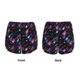 thumbnail image 4 of Disketp Colorful Guitar Print Women's Shorts Workout Shorts for Athletic Gym Running Shorts with Phone Pockets Medium, 4 of 8