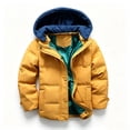 thumbnail image 4 of OGLCCG Boys Winter Coat Zip up Warm Puffer Jacket Windproof Thicken Outerwear with Detachable Hood,Size 3, 4 of 6