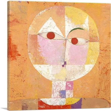 ARTCANVAS Senecio - Soon to be Aged 1922 Canvas Art Print by Paul Klee - Size: 18" x 18" (0.75" Deep)