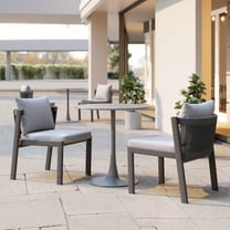 Horizon Dining Chair Gray Dining Chair, Modern Style, Removable and washable cushion cover, Aluminum, Outdoor Dining