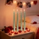 thumbnail image 4 of Velas Cónicas Bañadas En Parafina 4 velas cónicas galvanizadas verdes de cera larga para decoración romántica de bodas y restaurantes. JASKFLY, 4 of 9