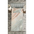 thumbnail image 3 of Ambesonne Marble Print Quilted Bedspread Set 2 Pcs, Onyx Scratches, Twin Size, Pale Grey Peach, 3 of 3