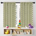 thumbnail image 5 of Blackout Kids Curtains,Olive Green and White Checkerboard Pattern Childrens Insulated Curtains Set Of 2,Bedroom Essentials,Toddler Room Decor 42"x54", 5 of 5