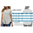 thumbnail image 3 of MOSHU Plus Size T-shirts for Women V Neck Summer Tunic Tops Floral Print Curved Hem Women Shirts, 3 of 6