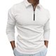thumbnail image 1 of Camisa informal de manga larga para hombre: cuello vuelto, detalle de cremallera, color liso, poliéster, oficina/ocio, tallas 10-20 (EE. UU.), 1 of 5