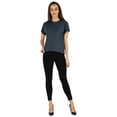thumbnail image 2 of Inkmeso T-shirt à Épaules Tombantes et Col Rond pour Femmes, Coupe Décontractée pour l'Été, 2 of 7