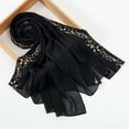 thumbnail image 2 of QASIEATN Modern Fit Scarf for Women Embroidery Chiffon Lightweight Scarf Trendy Summer Autumn Wrap Shawl for Women Fall Fashion Accessories, 2 of 8