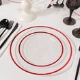 thumbnail image 4 of Balsa Circle 10 Clear 7" Disposable Round Plastic Dessert Plates Red Rim, 4 of 8