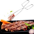 thumbnail image 6 of Stainless Steel Kitchen Tongs 30cm | Heavy Duty Cooking & BBQ Food Tongs | Heat Resistant 430 (18/0) Metal | Anti-Slip Thick Grip | Easy Clean Hanging Hole | Single Piece, 6 of 7