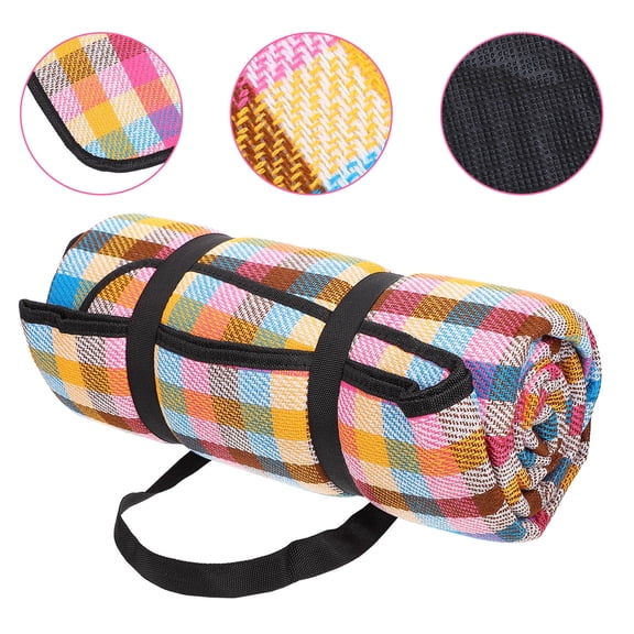 LEORX Large Picnic Mat Extra Thick Beach Blanket Sandproof Skid Resistant For Outdoor Camping Parks And Family Trips