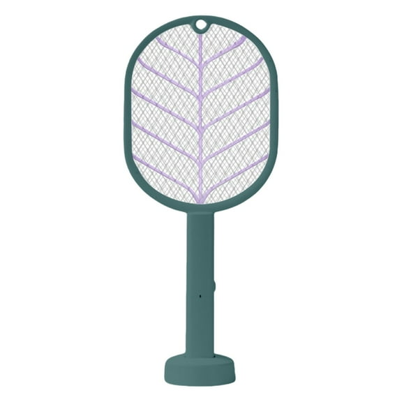 ZMKIAG Electric Fly Swatter, 2 in 1 Bug Zapper Racket with Attractant Light, Durable Rechargeable Handheld & Stand Mosquito Killer for Indoor Home Backyard Patio Camping