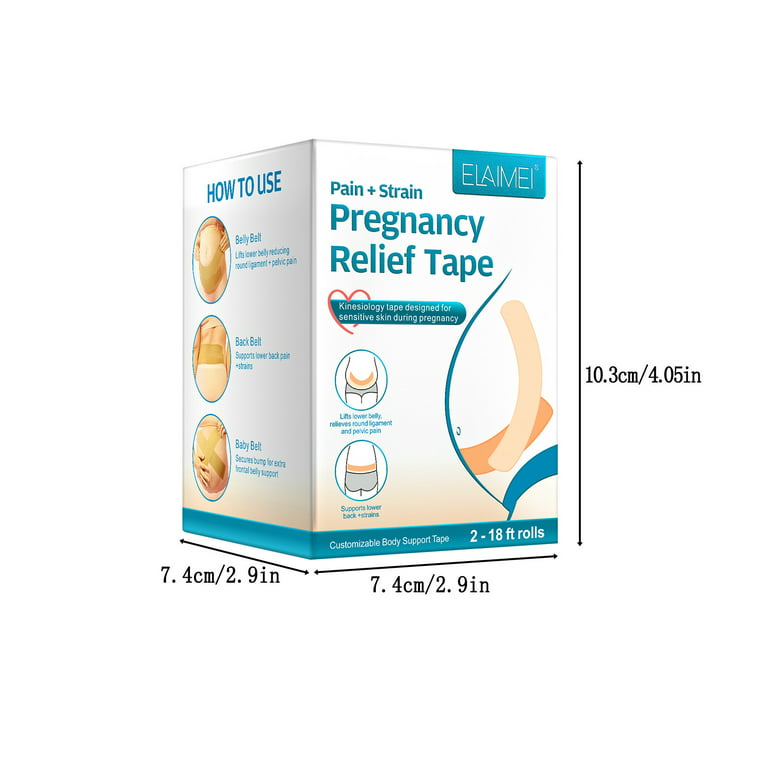 Kehuo Pregnancy Tape Maternity Belly Support Tape Ladies, Spider Tape  Pregnancy, Belly Support Tape, Pain and Strain Relief Belt, Beauty &  Personal