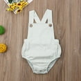 thumbnail image 2 of Infant Baby Girl Boy Cotton Romper Sleeveless Sling Solid Color Jumpsuit, 2 of 6