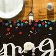 thumbnail image 6 of Sm:)e Happy Birthday Polka Dot Black Table Runner 13x36 Inch, 6 of 7