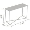 thumbnail image 3 of Pemberly Row 44"L Black X Metal Console Table in Dark Taupe Finish, 3 of 3