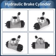 thumbnail image 6 of Unique Bargains Rear Left Brake Wheel Cylinder No.4757052011 Drum Brake Cylinder for Toyota Echo 2000-2005 Aluminum Alloy Black,Silver Tone 1 Pcs, 6 of 7