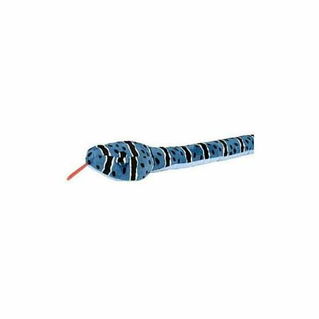 Wild Republic Snake Plush, Stuffed Animal, Plush Toy, Gifts for Kids, Blue Rock 70 Inches