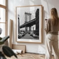 thumbnail image 3 of Manhattan Bridge, DUMBO 03 - Brooklyn New York Photography Bridge Black and White City Street Photography Architecture Vintage Skyline Unframed Wall Art Print 12 x 16 inches, 3 of 16