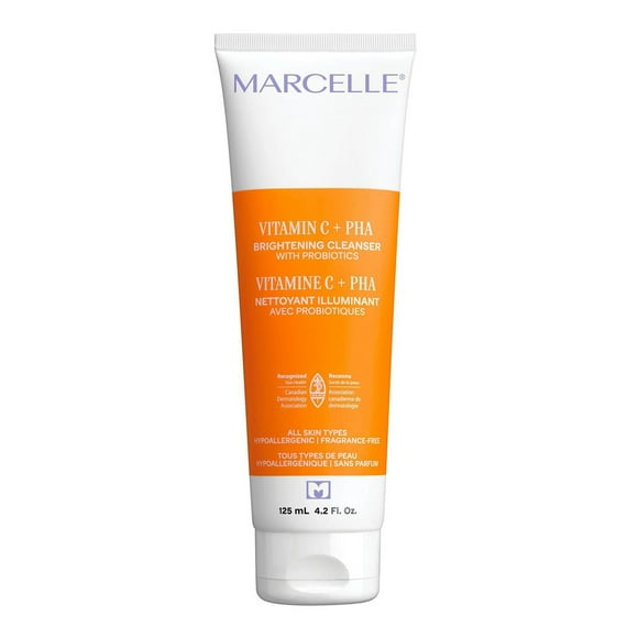Marcelle Vitamin C + PHA Brightening Cleanser<br>with Probiotics, Brightening. Moisturizing. Exfoliating.