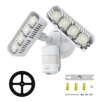 SANSI 54W 7000LM LED Motion Sensor Outdoor Security Lights, 5000K Dusk to Dawn Light White, 4 Modes