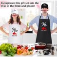 thumbnail image 5 of 15 Pcs 2026 Wedding Gift Mr and Mrs Gifts for Couples Set, Mr and Mrs Aprons Wedding Honeymoon Bridal Shower Cooking Gifts Ideas for Bride Groom Engagement Anniversary Travel(Bride), 5 of 6