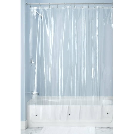 InterDesign 10 Gauge Clear Vinyl Shower Curtain Liner, 72