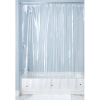 InterDesign 10 Gauge Clear Vinyl Shower Curtain Liner, 72" x 72"
