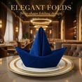 thumbnail image 2 of Unique Bargains 12 Pack Soft Durable Velvet Cloth Napkins for Parties Royal Blue 18"x18", 2 of 6