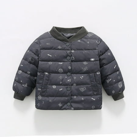 

ZHUASHUM Jacket For Toddler Boys Girls Winter Cartoon Thicken Windproof Warm Outwear