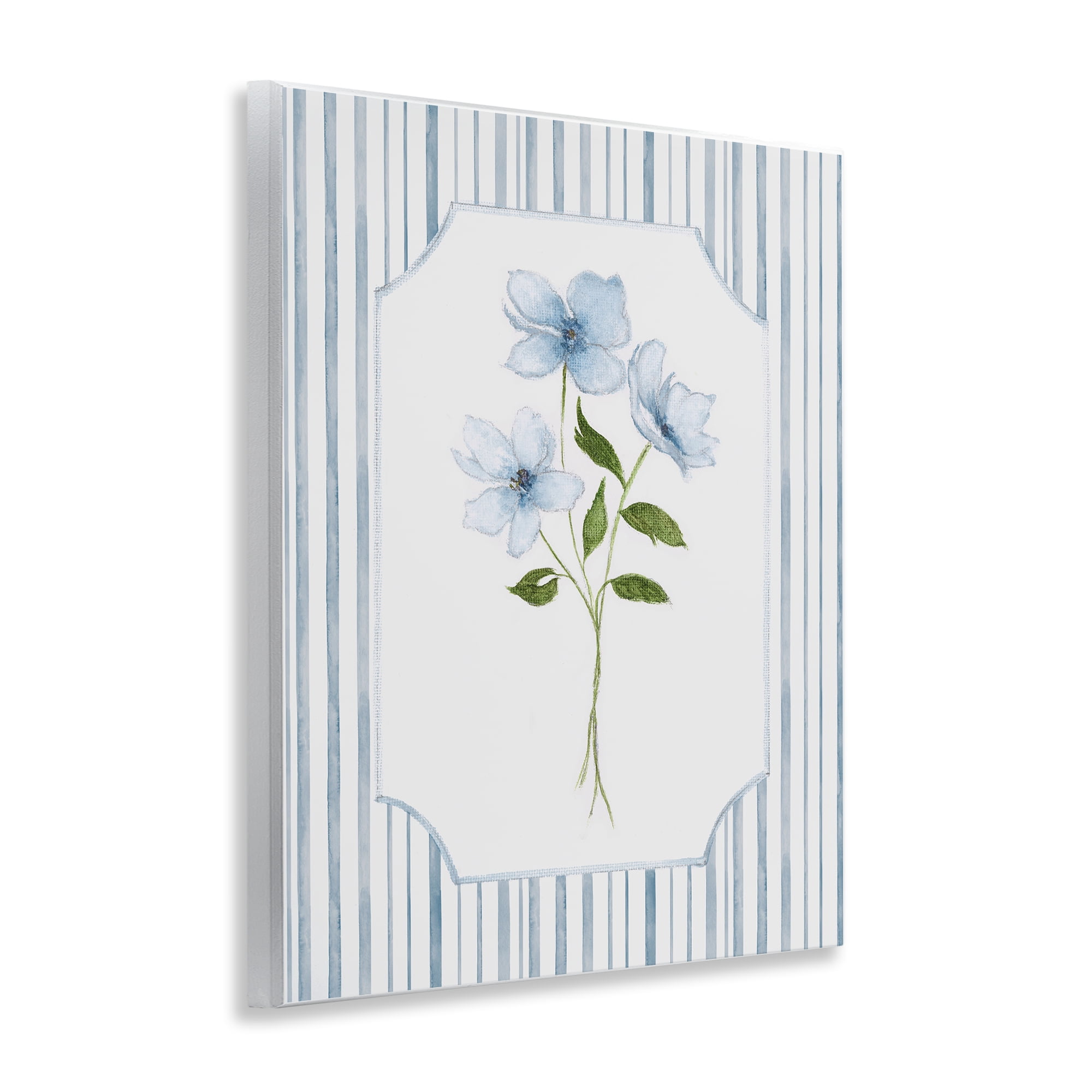 Stupell Industries Soft Blooms & Stripes Wall Plaque Art, design by Tava Studios