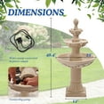 thumbnail image 3 of MAGIC UNION Outdoor Garden Water Fountains, 48.4" H Italian Style Fountains and Waterfalls Outside, 3-Tier Large Bubbler Cascading Indoor Floor Water Fountain Features with Pump for Home Yard Decor, 3 of 8