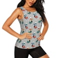 thumbnail image 2 of Fotbe Skiing penguin Blusas Sin Mangas para Mujer – Estilo Casual, Corte Suelto, Slim-Fit, Cuello Redondo Deportivo, Tops de Verano para Gimnasio y Yoga-Medium, 2 of 7
