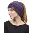thumbnail image 2 of Gravity Threads Confetti Pony Tail Knit Beanie, Púrpura Gravity Threads Beanie, 2 of 2