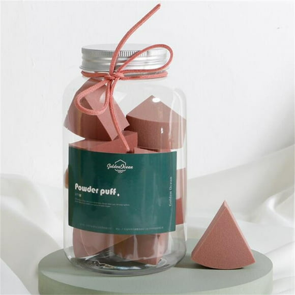 Xihbxyly Borla de Polvo En Lata, Esponja de Maquillaje Ultra Suave, Paquete de 12 Aplicadores Portátiles, Cobertura Uniforme para Un Acabado Impecable, Uso Diario En Viajes, Herramienta de Belleza Es