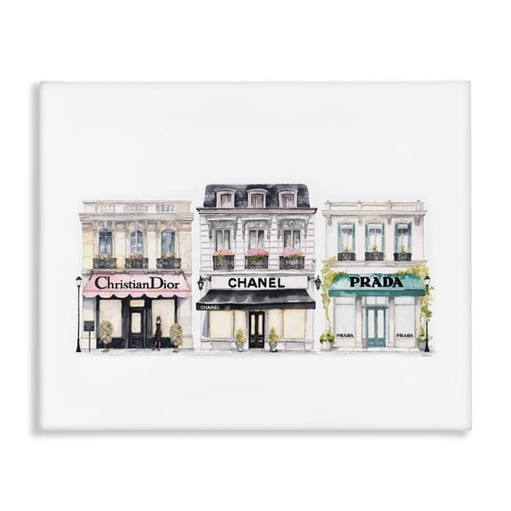 Stupell Industries French Country Urban Fashion Storefronts Canvas Art, 30 x 24, by Amanda Greenwood