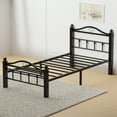 thumbnail image 3 of Twin Bed Frames With Headboard -Heavy Duty Twin Size Bed Frame, 1500LBS Capacity & Noise Free Design, 12 Inch Under-Bed Storage, No Box Spring Needed, Easy Assembly, Black, 3 of 9