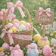 thumbnail image 4 of SIYTUAU 4.5 Yard Easter Egg Bunny Pattern Polyester Ribbon Spring Color For Diy Craft Gift Wrapping Wreath Making, 4 of 7