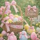 thumbnail image 4 of Decoraciones de Pascua. Cintas con estampado de huevos y conejitos de Pascua. Ideales para manualidades, envoltura de regalos, lazos de cinta, envoltura de ramos y decoraciones de coronas. Cinta de po, 4 of 6