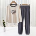 thumbnail image 2 of NOLDARES Boys Cotton Pajamas Long Sleeve Toddler Boys Pjs Kids Sleepwear Sets,Grey,9-10 Y, 2 of 7