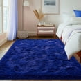 thumbnail image 3 of ZENELESS Indoor Fluffy Rug,5x7 Blue Fuzzy Non-Slip Carpets for Living Room Bedroom Home Decor, 3 of 7
