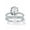 Oval, variant on Elegant White Cubic Zirconia Bridal Wedding Ring Set, 34 Stones