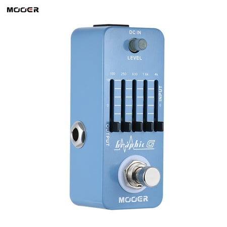 MOOER Graphic G Mini Guitar Equalizer Effect Pedal 5-Band EQ True Bypass Full Metal (Best Eq Pedal For Metal)