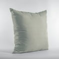 thumbnail image 3 of Plutus Light Grey Solid Shiny Velvet Luxury Throw Pillow - Double sided 16" x 16", 3 of 5